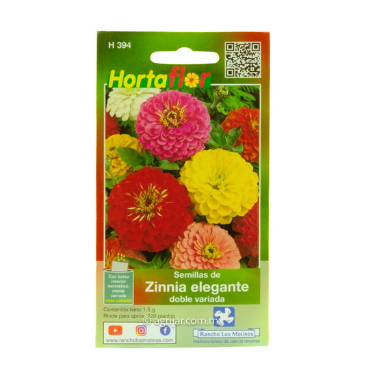 SEM HORT DE ZINNIA ELEGANTE DOBLE VARIAD