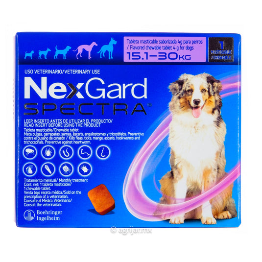 NEXGARD SPECTRA PERRO G 1 TAB 15-30 KG