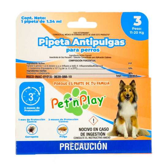 PIPETA ANTIPULGAS ETAPA 3 (AZ)