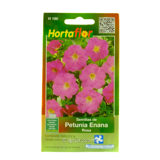 SEMILLA HORTAFLOR DE PETUNIA ENANA ROSA