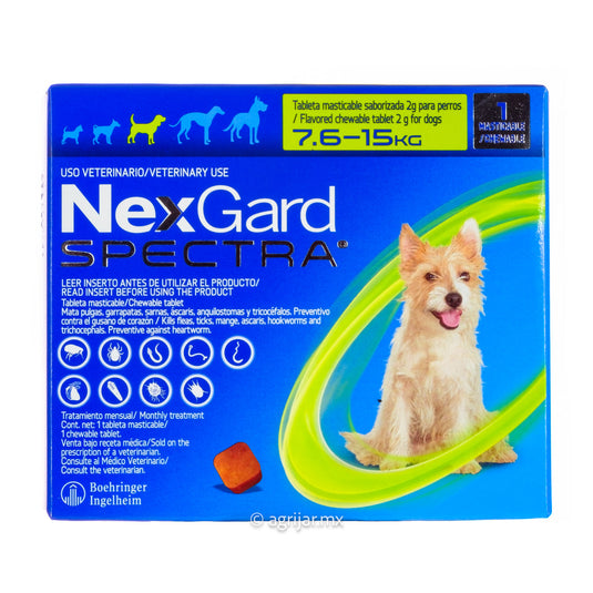NEXGARD SPECTRA PERRO M 1 TAB 7.6-15 KG