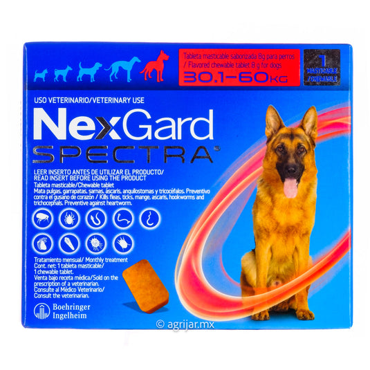 NEXGARD SPECTRA PERRO XG 1 TAB 30-60 KG