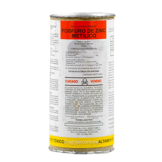 FOSFURO DE ZINC DE 100 GRAMOS (R)